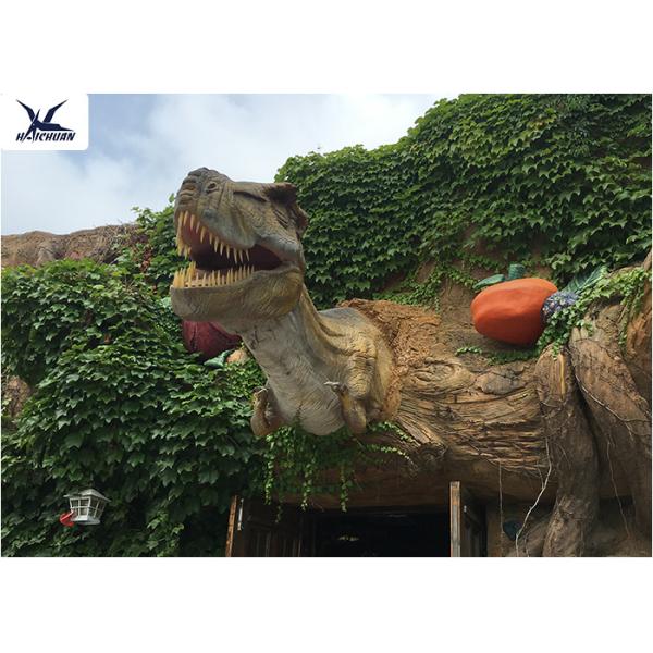 Life Size Mechanical Outdoor Dinosaur Statues For Dinosaur Theme Park / Zoo
