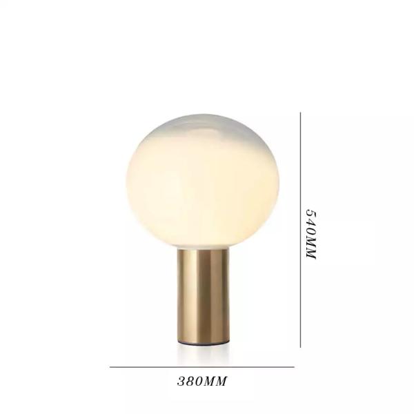 Nordic Modern Glass Ball Metal Matte Laguna Table Lamp(WH-MTB-199)