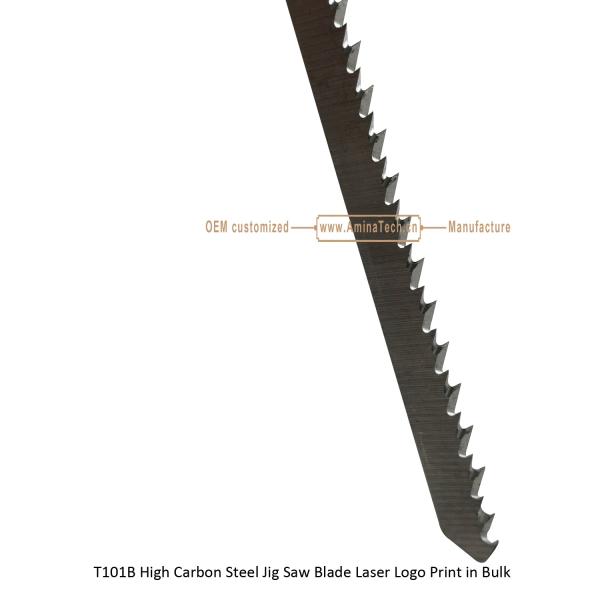 T101B Carbon Steel Jig Saw Blade Laser Logo Print in Bulk size:100mmx8x10T, Cutting Woods,Reciprocating Saw Blade