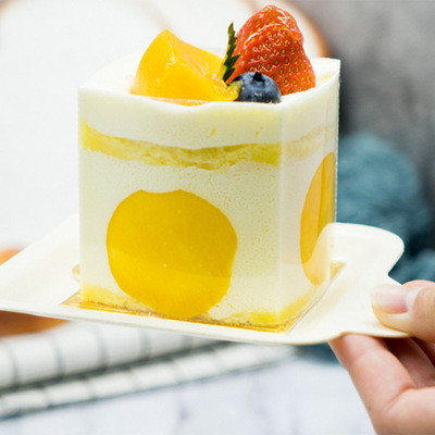 5.5'' Disposable Wooden Plates CIQ LFGB Biodegradable Sushi Tray