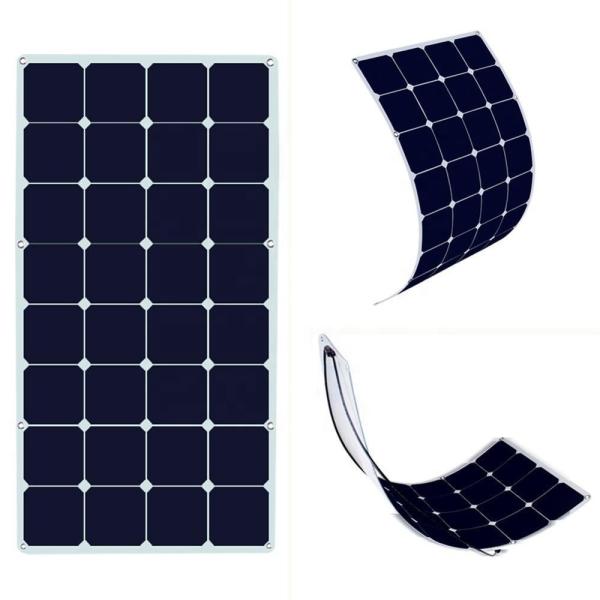 Photovoltaic Thin Flexible Solar Panels SunPower 12v-18V 100-120w Easy Installation