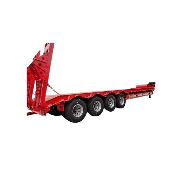 Landing Gear Jost E100 Sale 4 Axles Fuwa Gooseneck 100 Ton Low Loader Low Bed Semi Trailer