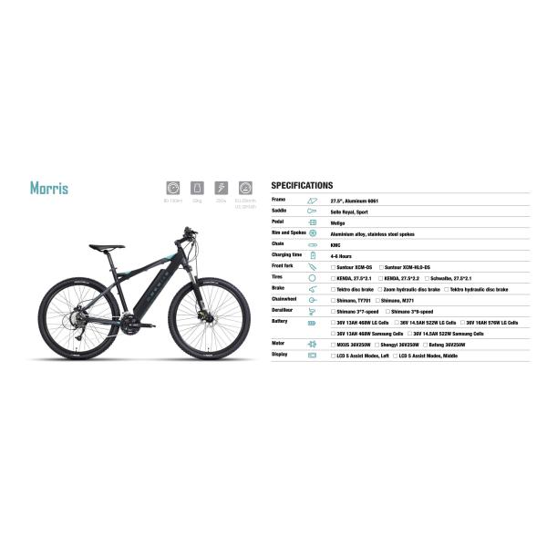 lithium electric mountain biycles,mountain bike electric motor 36V 250W,Tekto brakes