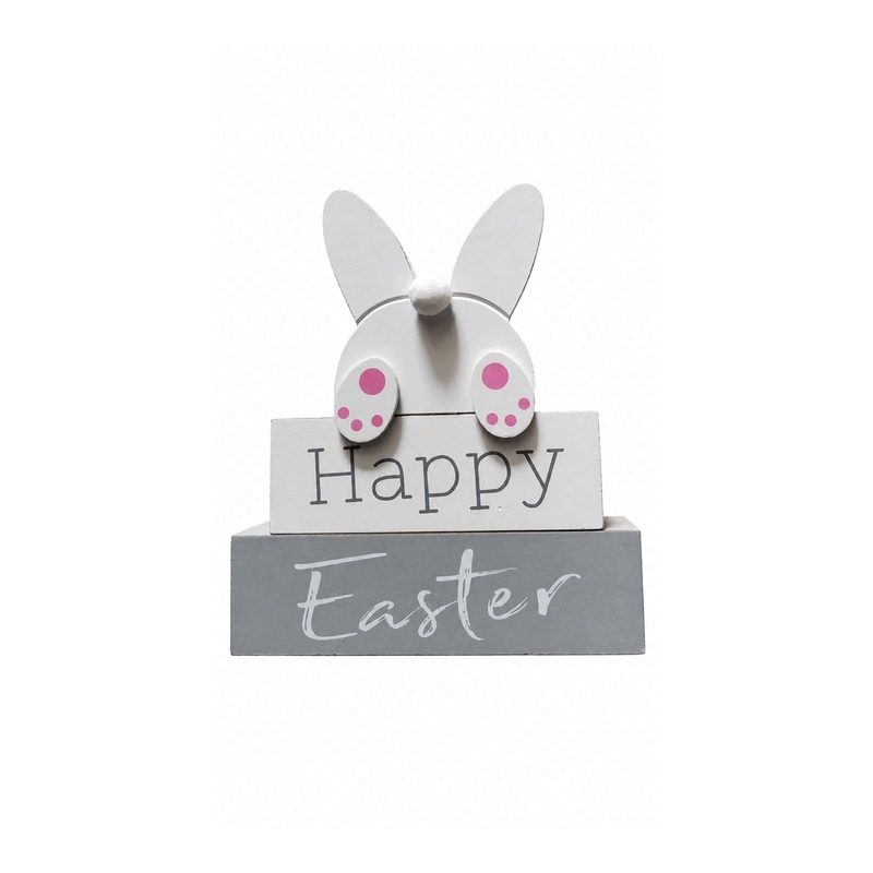 Custom OEM/ODM Easter Bunny Feet Layered Sign with Mature Craftsmanship for Seasonal Retail