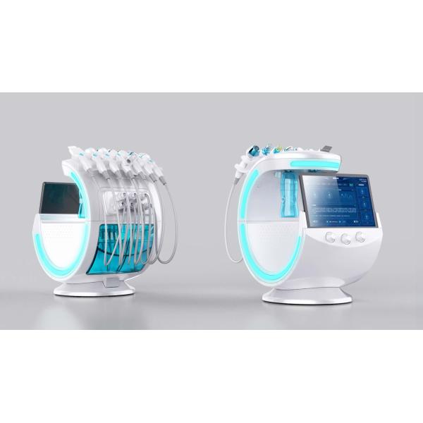 Máquina de limpieza azul hielo con tecnología de microdermoabrasión de hidratación
