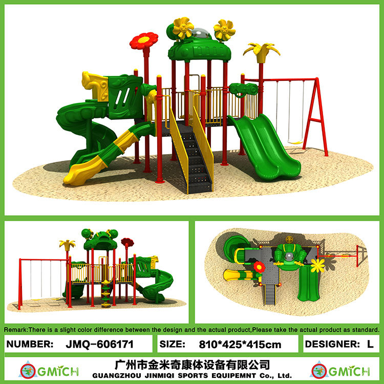 Playground Factory Direct Outdoor Park Slide with Swing Sets Durable Toys for Kids