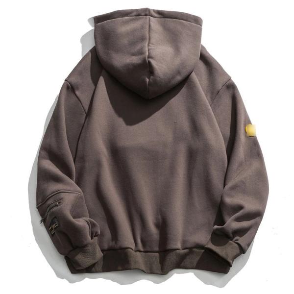 Patchwork Sports Team Hoodies Zipper Pocket Smile Face Fleece Pullover