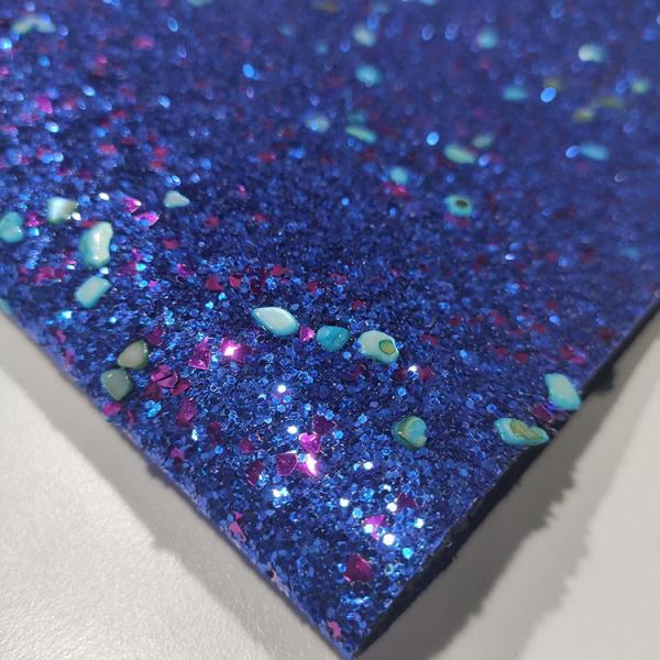 Bag 1.4mm 54/55' Sequin Sparkle Glitter PU Leather Fabric