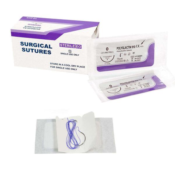 Polyglycolic Acid PGA Surgical Sutures 910 Vicry Silk Chromic Catgut Nylon Surgical Suture