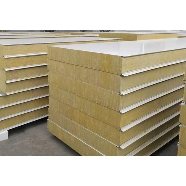 Moderno design de armazém de telhado Painel Sandwich de lã de rocha para absorção de som e ignífugo