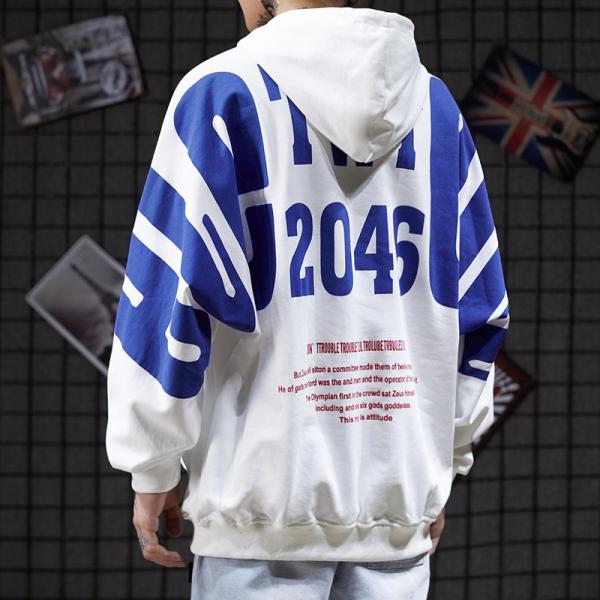 Os homens do skate do Spandex do algodão refrigeram Hoodies golpeiam a camiseta desproporcionado da luva com capa