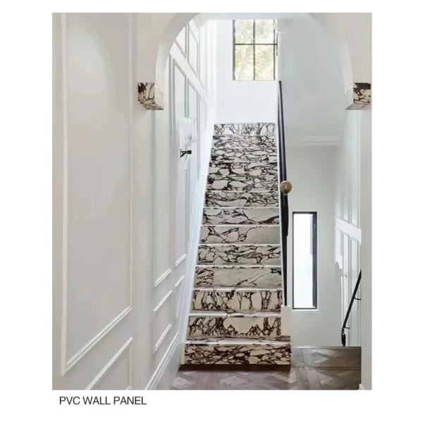 Панели стены ПВК бамбукового волокна угля мраморные анти- статическая изоляция жары
