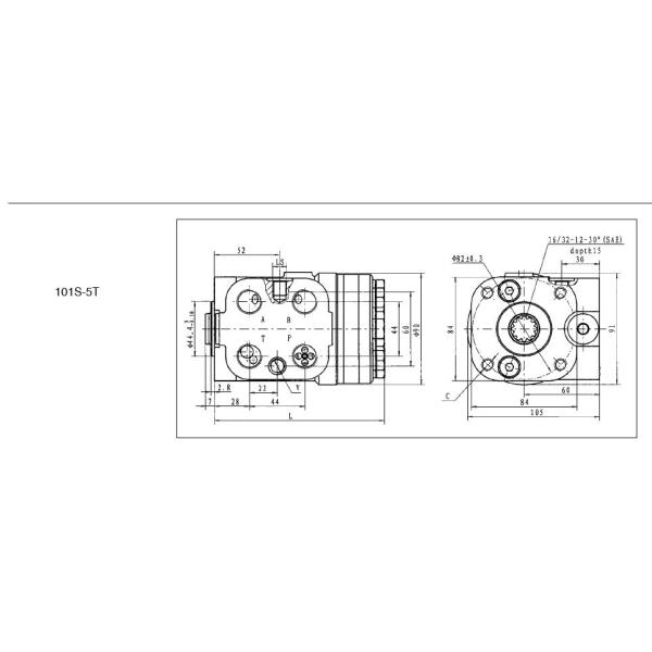 Линии порты Орбитрол ОСПБ ЛС 5 усилителя руля гусеницы гидравлические