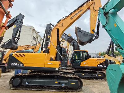 Boa condição Excavador usado Hyundai 220LC-9S 136KW Potência do motor 22100kg Peso operacional