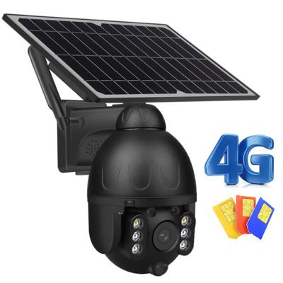 Câmera solar audio do projetor 4G de WiFi com detecção de movimento do AI
