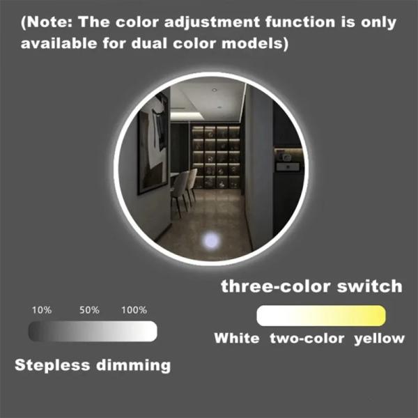 Dimming Level Touch Sensor Switch for Bathroom Mirror Lighting DC12V 3A/5A Single Button
