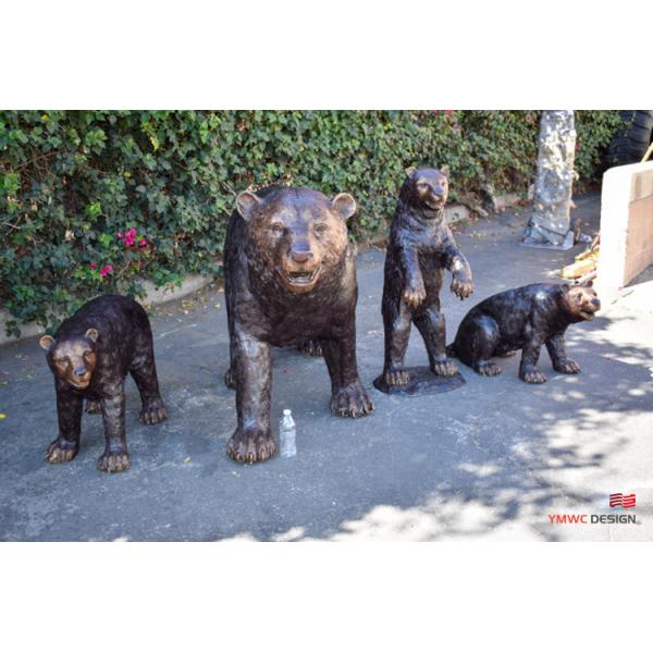 Life-Size Bronze Bear Sculpture Custom Metal Animal Statues for Artistic Installations