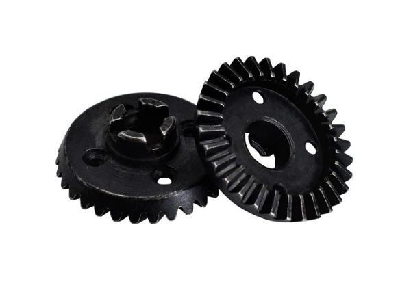 High Precision Straight Bevel Gear 30T  M0.8 16MnCr5 Steel Material RoHS Approved