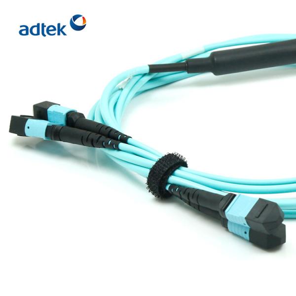 MTP-MTP OM3 /OM4 24/48 Fibers 3M PVC/LSZH Aqua Trunk cable /Hybrid Cable /Breakout Cable