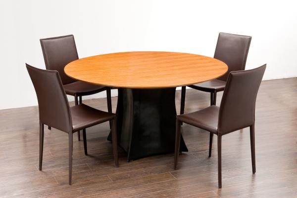 Modern Dining Room Furniture,Walnut Wood Dining Table,Metal/PU Chiars