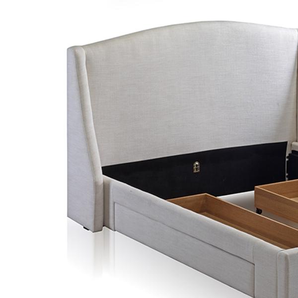 OEM ODM Grey Plush Ottoman Bed , Multipurpose Ottoman Sleeper Beds