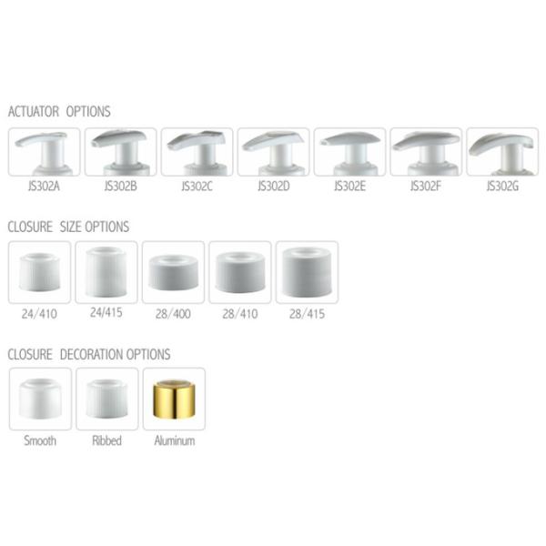 JL-JS302A Left-right  Lock Up Lotion Pump Smooth, Aluminum, Ribbed Lotion Dispenser Pump