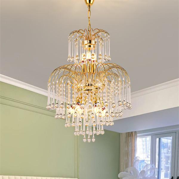 Modern Golden Elegant Luxury Design Fashion Interior Cristal Lustreiro