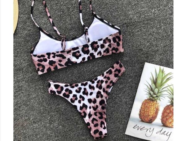2019 Summer Woman Sexy Snake Girl Skin Pattern Bandage Bikini Set Bikini Brazilian Bikini