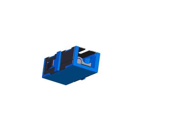 Ceramic Sleeve Fiber Optic Adapter With Shutter Standard IEC Size Low Insertion Loss