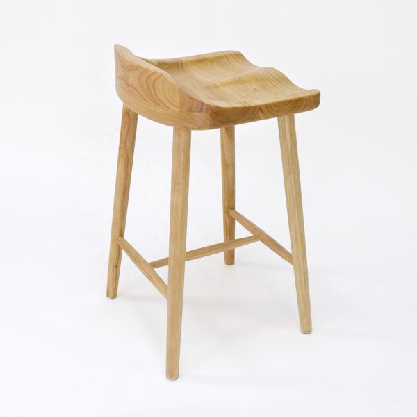 Solid Wood Bar Chair for Home Bar and Home Furniture in Nordic Style Mail Packing Y