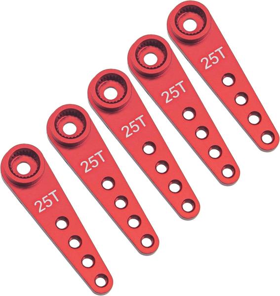 25T Metal Servo Horn Extension Long RC Steering Arm Compatible with Futaba Savox Power HD HSP Himoto MG995 MG996 Servos Motor