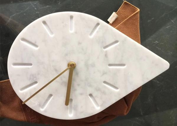 Customized Shape Natural Stone Crafts For Decorative Marble Stone Clock