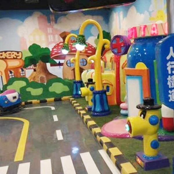 Funny Kids Amusement Ride , Indoor Amusement Rides Driving Traffic Town