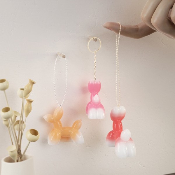 3D 3D Silicone Puppy Mold DIY Aromatherapy Gypsum Candle Trojan Dog Resin Balloon Dog Dropping Mold
