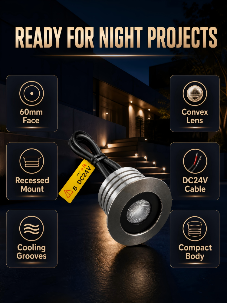 12V 24V LED Buried Ground Lights Low Voltage High Luminous For Swimming Pool Surrounding