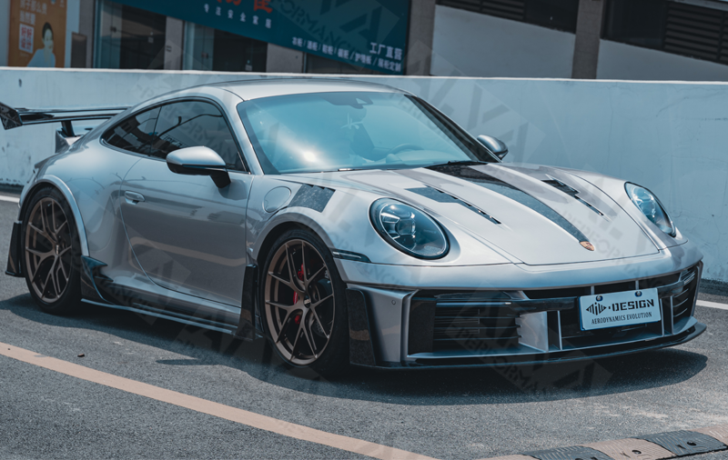 Replacement Front Trunk Lid Dry Carbon Fiber Wide Body Kits ALVA X MiW Design Porsche 911 992 Carrera Components