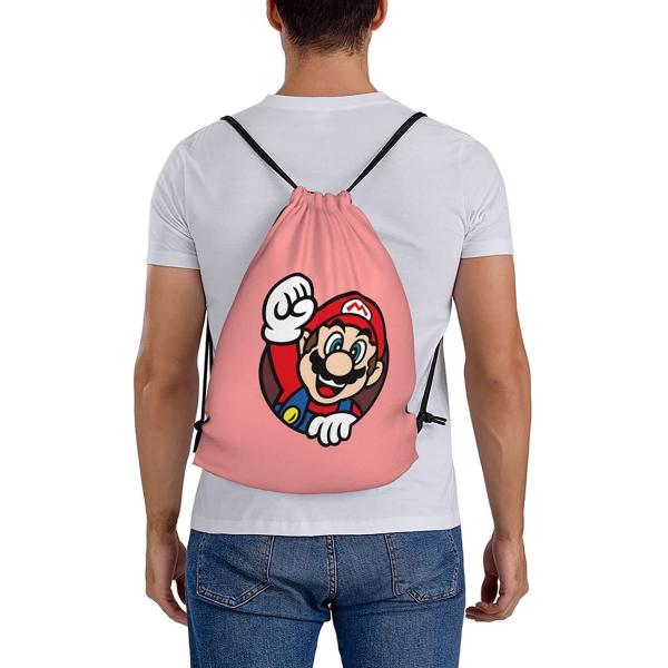 Gym Yoga Sports Pink Drawstring Bag Backpack Anime Cartoon Lightweight For Men Women