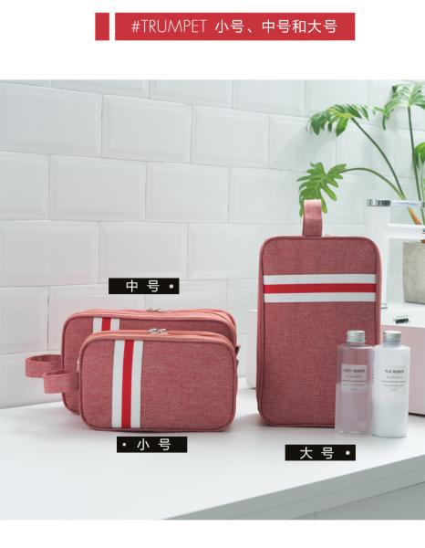 Ladies Red / Pink / Black Makeup Carry Bag Large Capacity Customized Logo