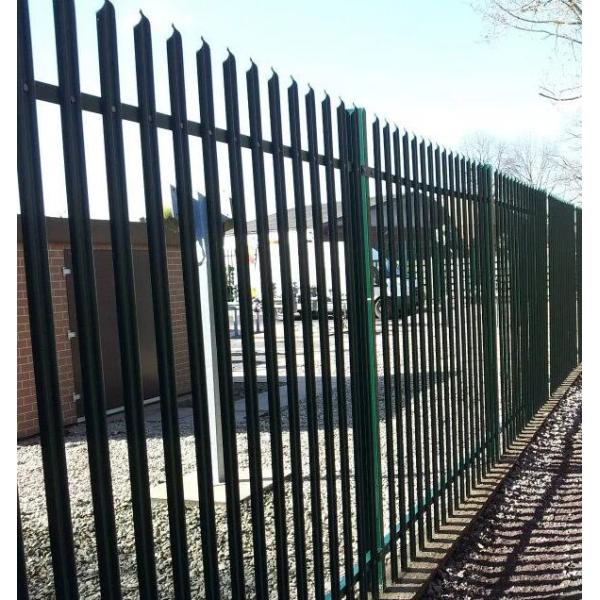 Powder Coated D & W Steel Palisade Fence Black Finished Easily Assembled