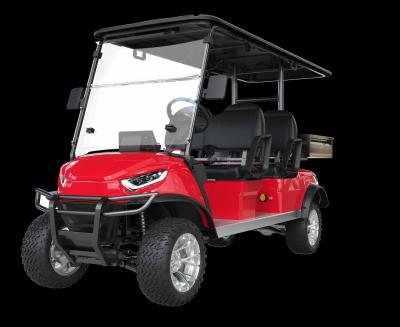 Voiture de golf électrique 4 places avec alimentation en godet Koweït USA Corée, etc. Moteur de 4 kW, batterie personnalisable, support de la boîte de chargement personnalisation