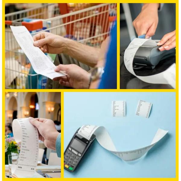 70 gm 80 gm Jumbo Roll papier thermique pour imprimante Pos 490 mm Surface lisse