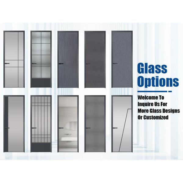 Multi Glass Design Narrow Frame Waterproof Aluminium Kitchen Casement Door
