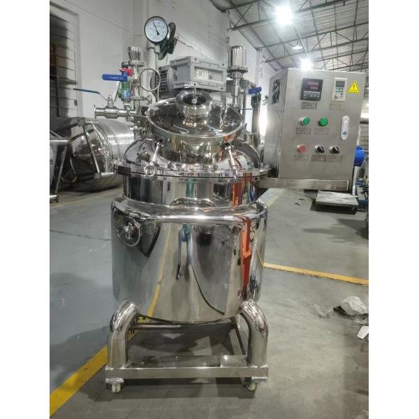 Reactor químico de tanque de acero inoxidable con doble camisa y agitación, alta presión, 200L