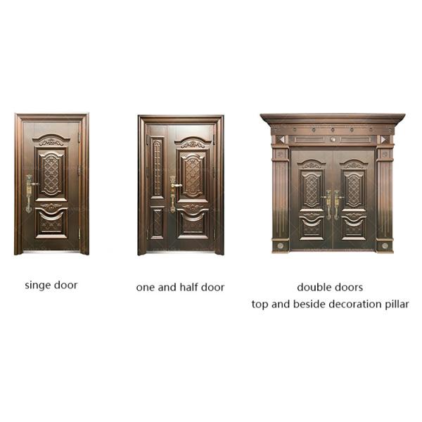 Metal Steel Doors Front Entry Metal Door Exterior Waterproof High Quality From China Steel Security Doors for Home