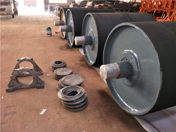 Herringbone Lagging Conveyor Belt Drive Pulley For Fertilizer Industry