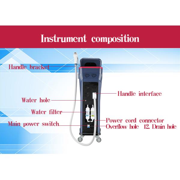 Micro Channel 808nm Diode Hair Removal Laser Machine With Germany Laser Bar