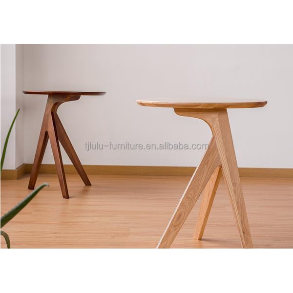 Vintage Round End Table Customized Designs for Coffee Side Table in Solid Wood Living Room Furniture