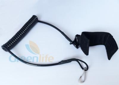 Black Nylon Strap Pistol Retention Lanyard 4.0MM Diameter Cord For Firearms