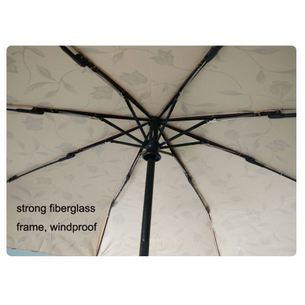 23 Inches 3-Fold Auto Open And Close Umbrella With Lifelike And Exquisite Scary Copper Skull Handle