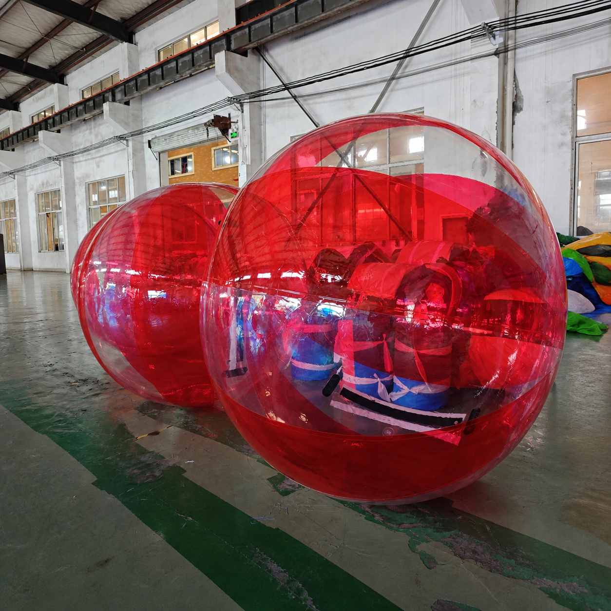 Commercial Colorful PVC Inflatable Walking Balls with Reinforced Zipper and Internal Handles for Parks Events and Rental Use